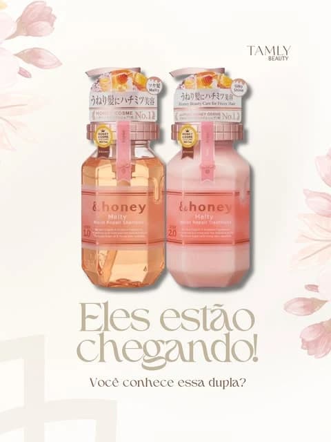 Produtos capilares &honey em publicação da Tamly