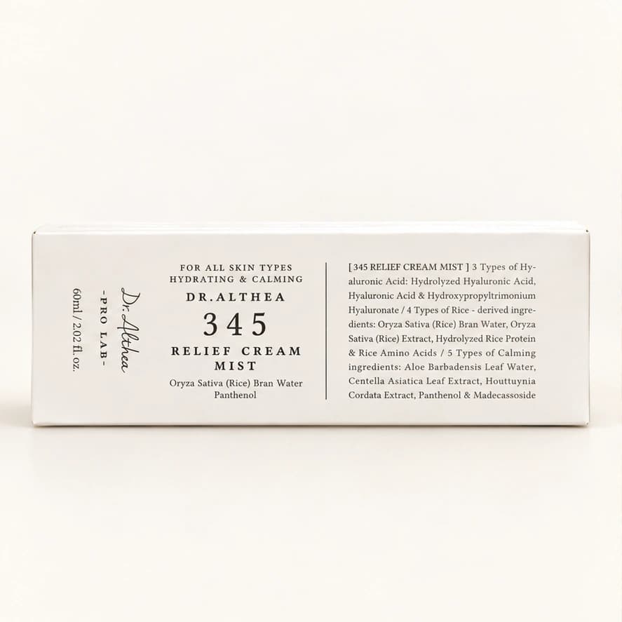 Dr. Althea 345 Relief Cream Mist — 60 ml — imagem ilustrativa do produto gerada a partir da embalagem real.