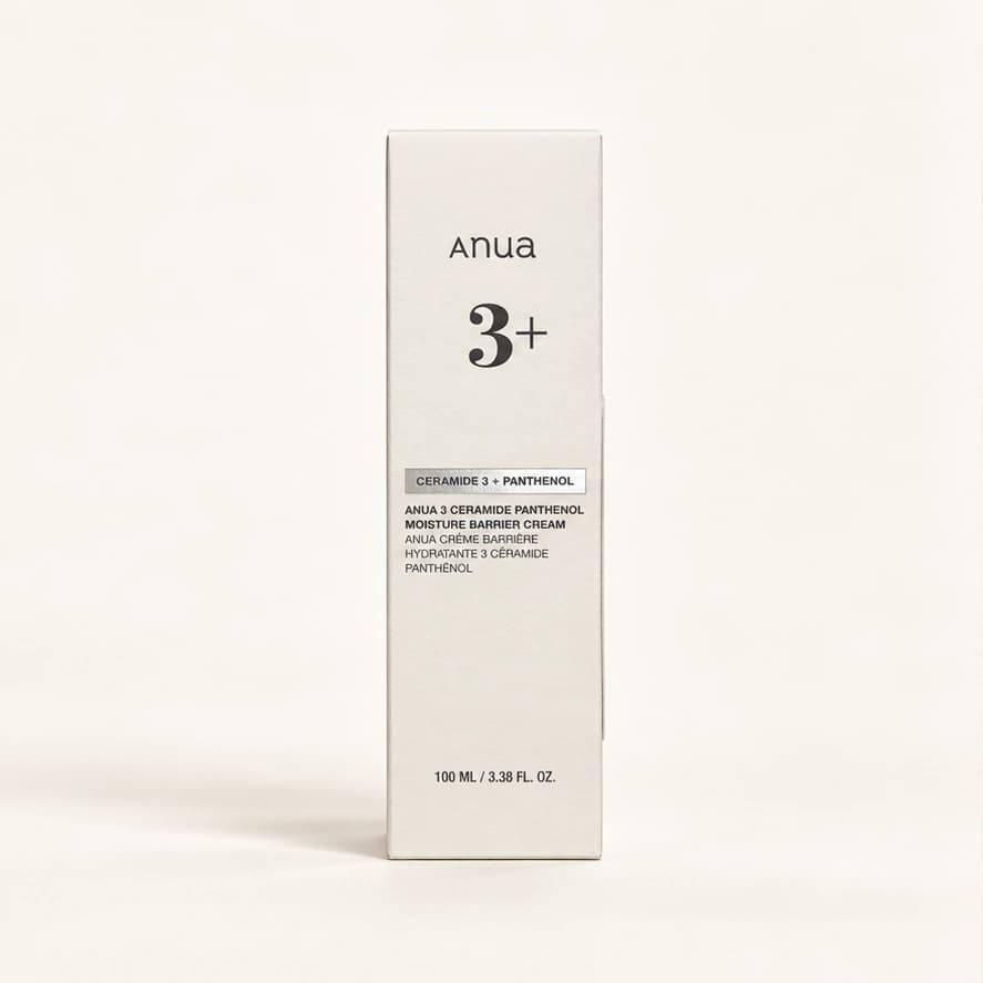 Anua 3 Ceramide Panthenol Moisture Barrier Cream — 100 ml — imagem ilustrativa do produto gerada a partir da embalagem real.