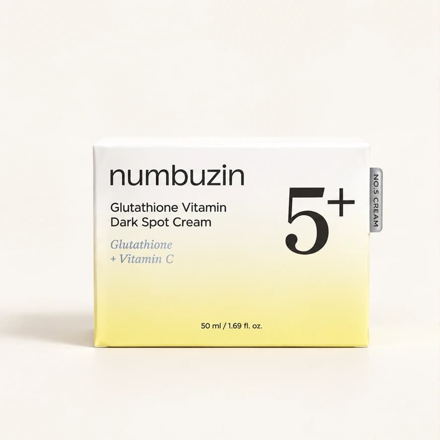 numbuzin 5+ Glutathione Vitamin Dark Spot Cream — 50 ml — imagem ilustrativa do produto gerada a partir da embalagem real.