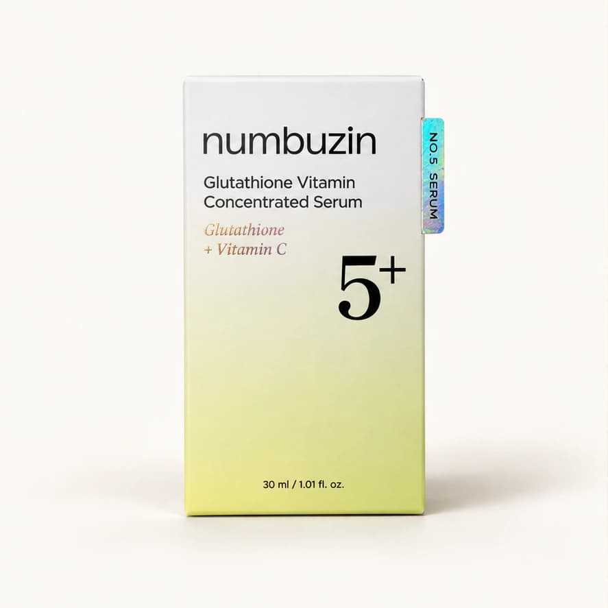 numbuzin 5+ Glutathione Vitamin Concentrated Serum — 30 ml — imagem ilustrativa do produto gerada a partir da embalagem real.