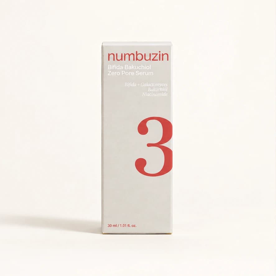 numbuzin No. 3 Bifida Bakuchiol Zero Pore Serum — 30 ml — imagem ilustrativa do produto gerada a partir da embalagem real.
