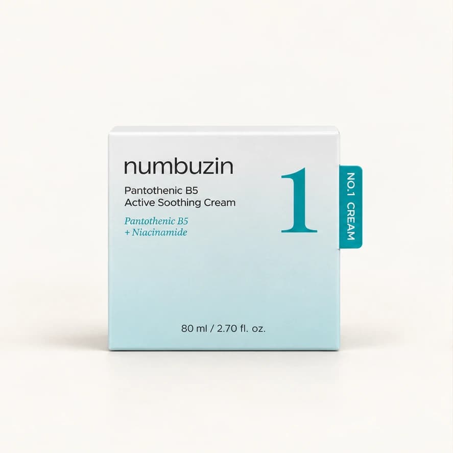 numbuzin No. 1 Pantothenic B5 Active Soothing Cream — 80 ml — imagem ilustrativa do produto gerada a partir da embalagem real.