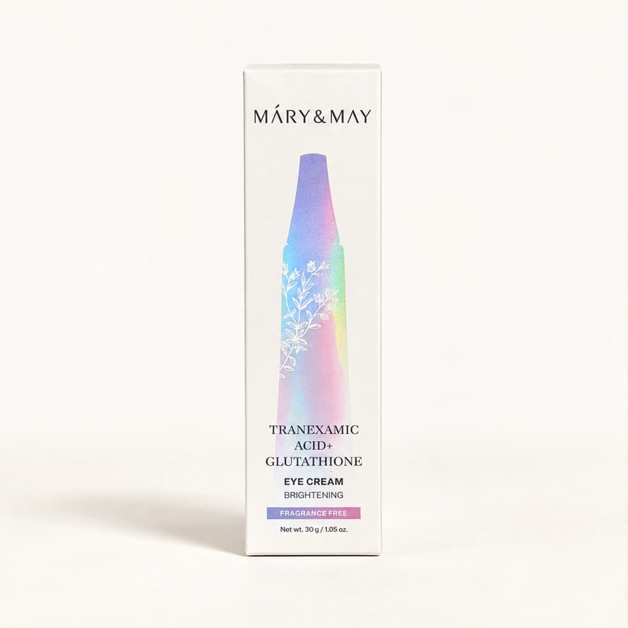 MARY & MAY Tranexamic Acid + Glutathione Eye Cream — 30 g — imagem ilustrativa do produto gerada a partir da embalagem real.