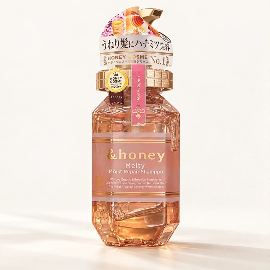 &honey Melty Moist Repair Shampoo — 440 ml — imagem ilustrativa do produto gerada a partir da embalagem real.