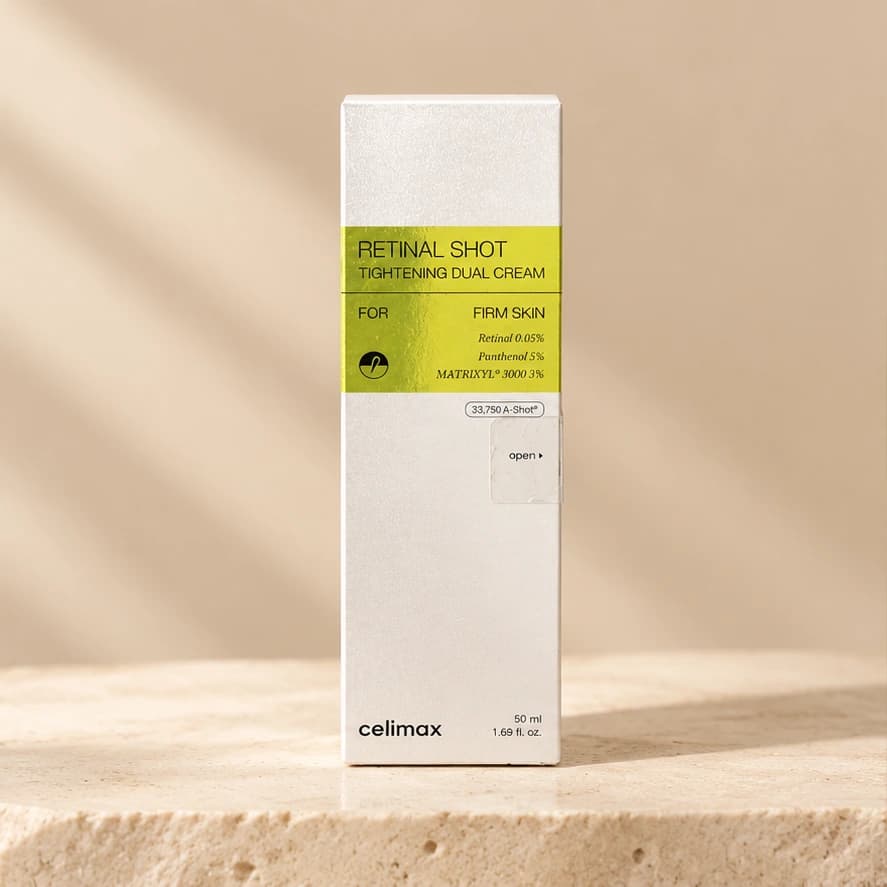 Celimax Retinal Shot Tightening Dual Cream — 50 ml — imagem ilustrativa do produto gerada a partir da embalagem real.