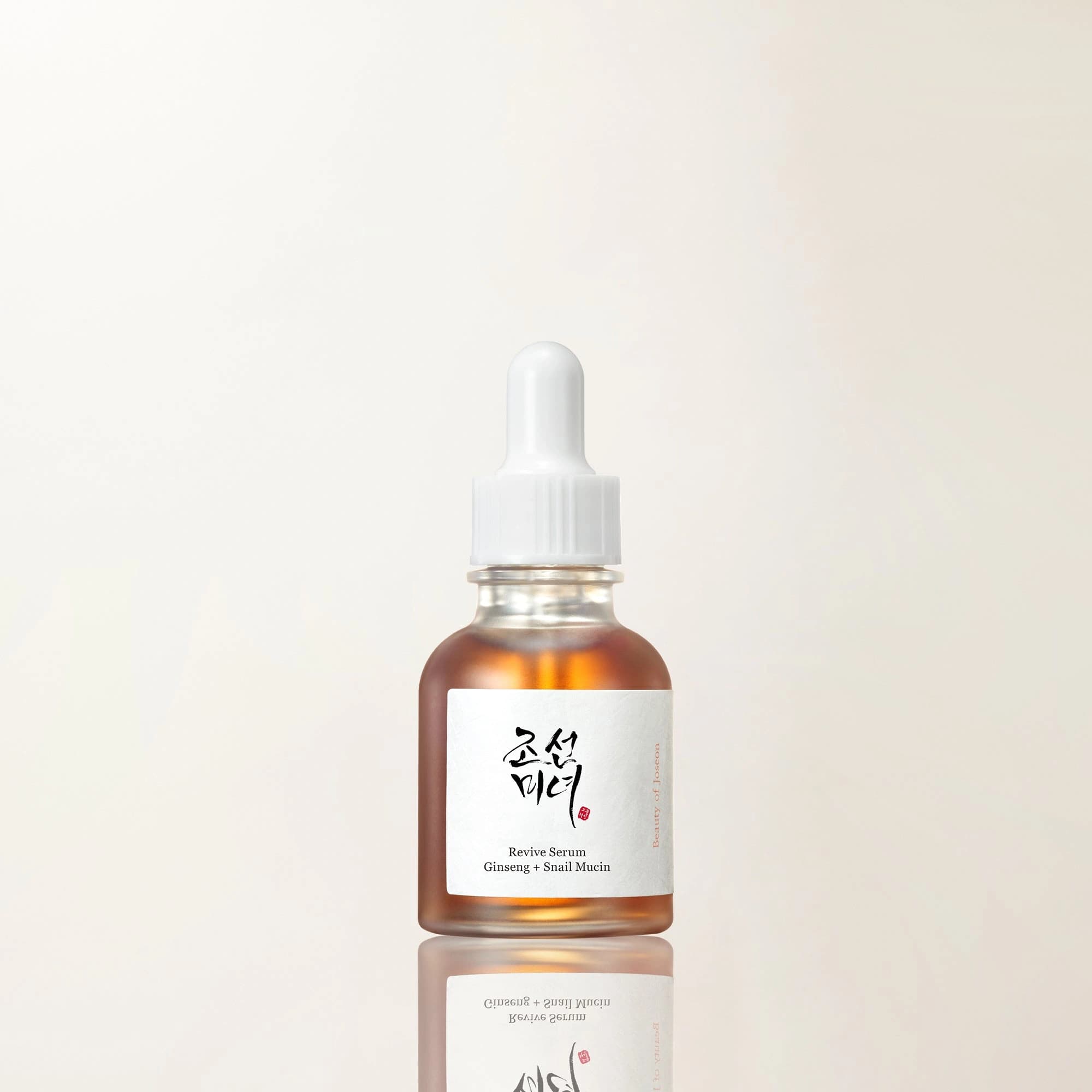 Beauty of Joseon Revive Serum: Ginseng + Snail Mucin (30ml) — fotografia do produto.