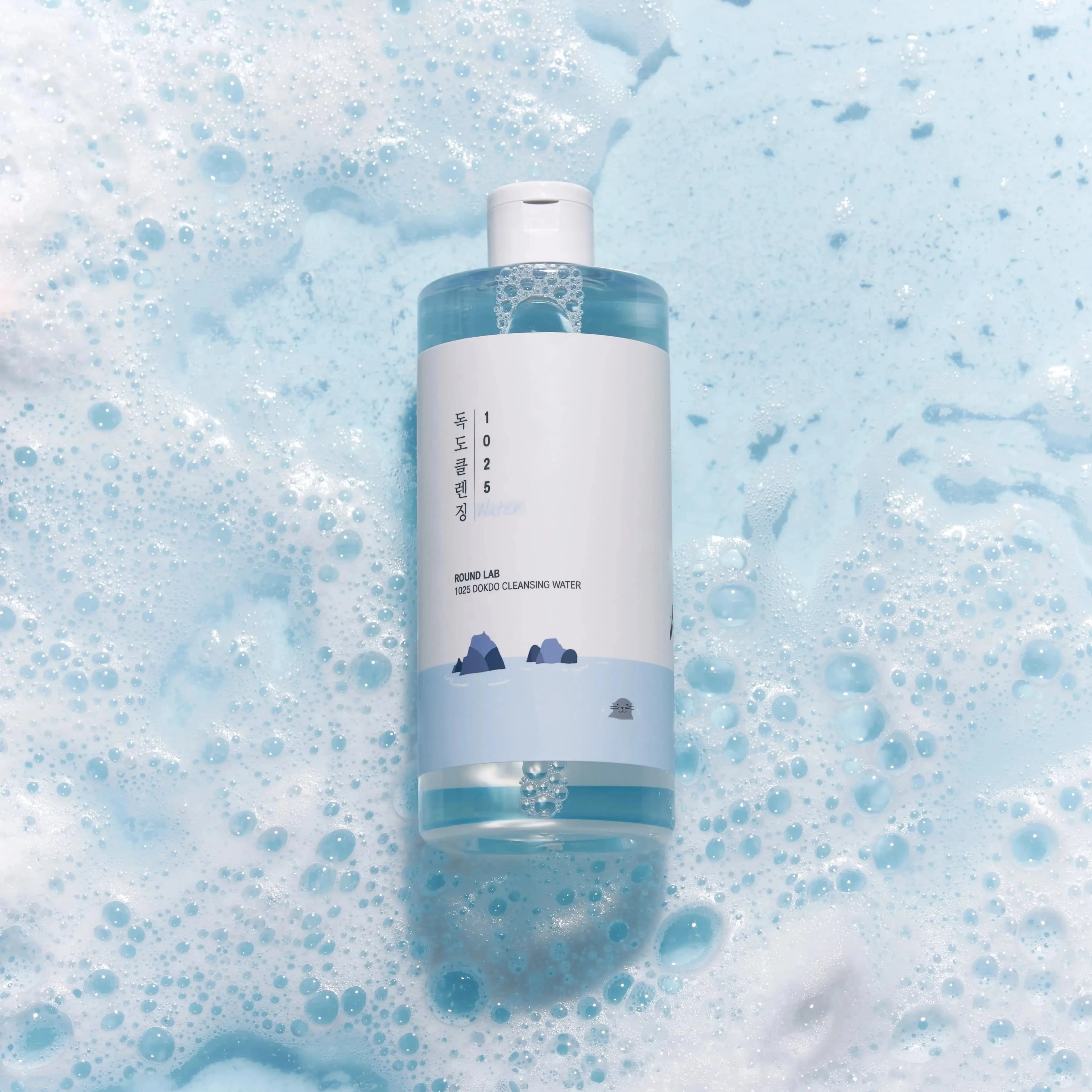 ROUND LAB 1025 DOKDO CLEANSING WATER 500ML — fotografia do produto.