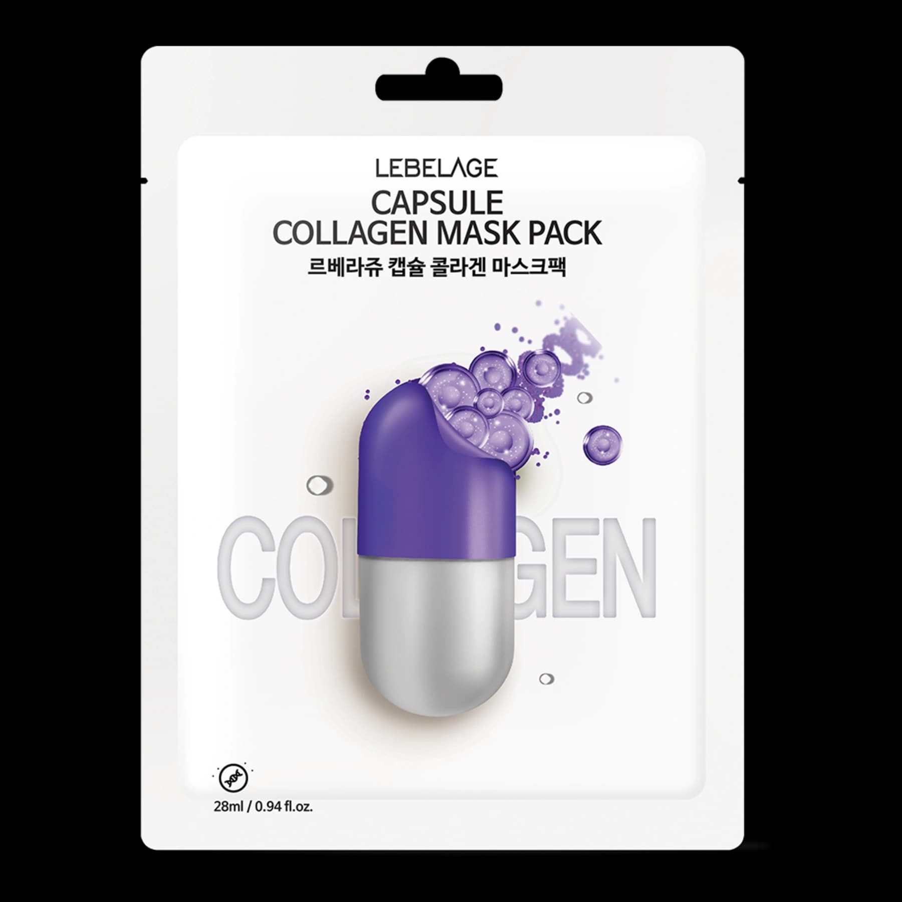 Lebelage Máscara Premium de Hidratação de Cápsula de Colágeno — fotografia oficial da marca.