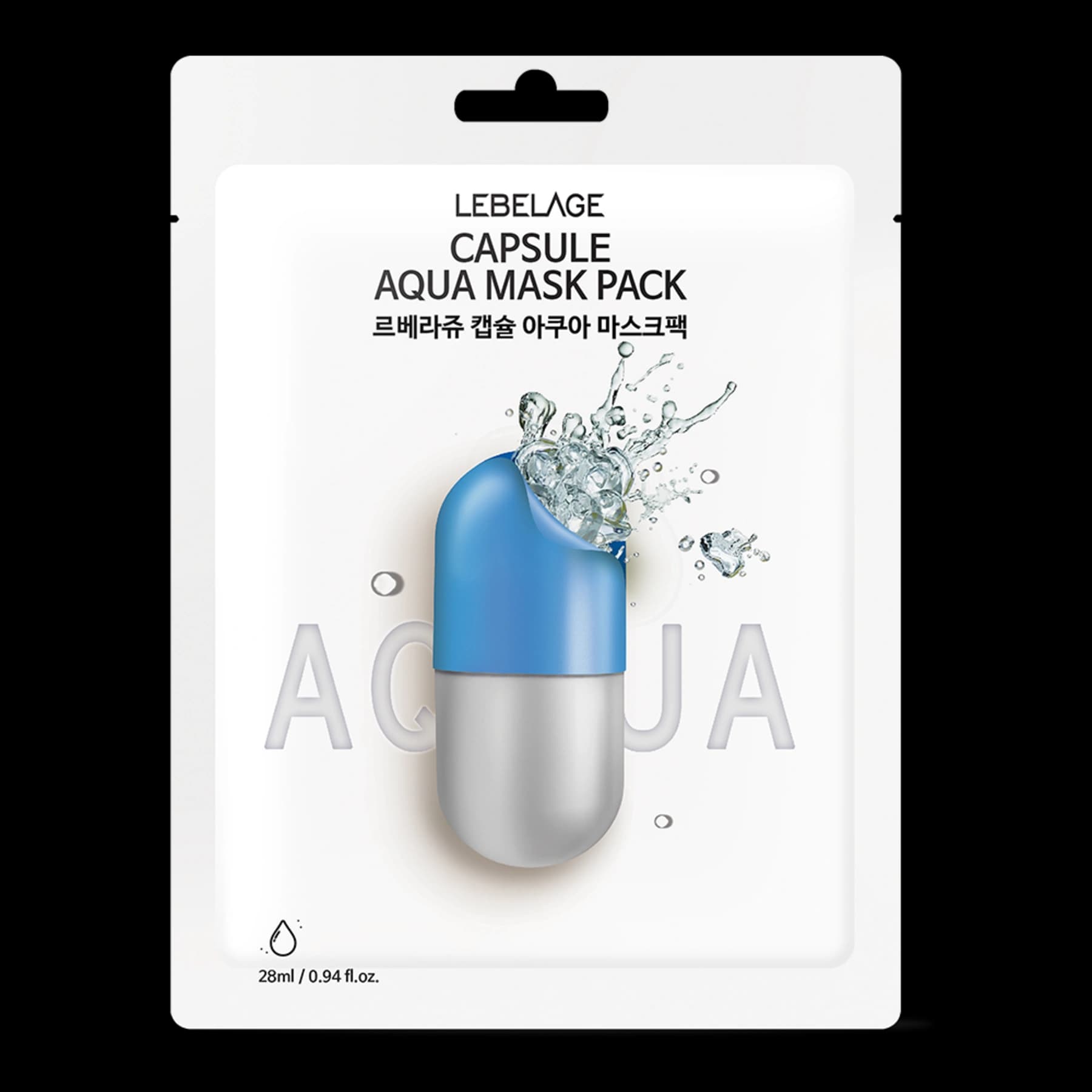 Lebelage Máscara Premium de Hidratação de Cápsula de Aqua — fotografia oficial da marca.