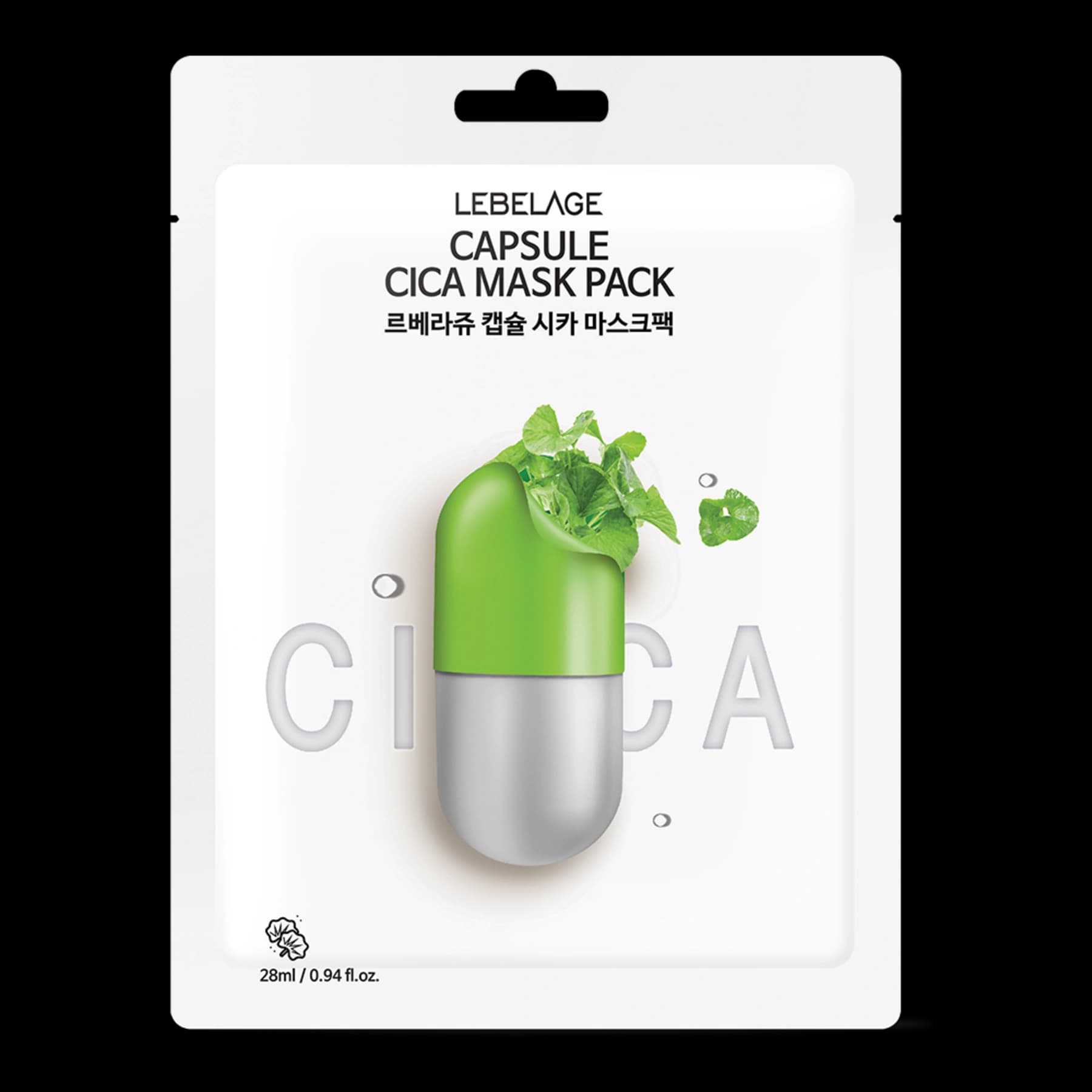 Lebelage Máscara Premium de Hidratação de Cápsula de Cica — fotografia oficial da marca.