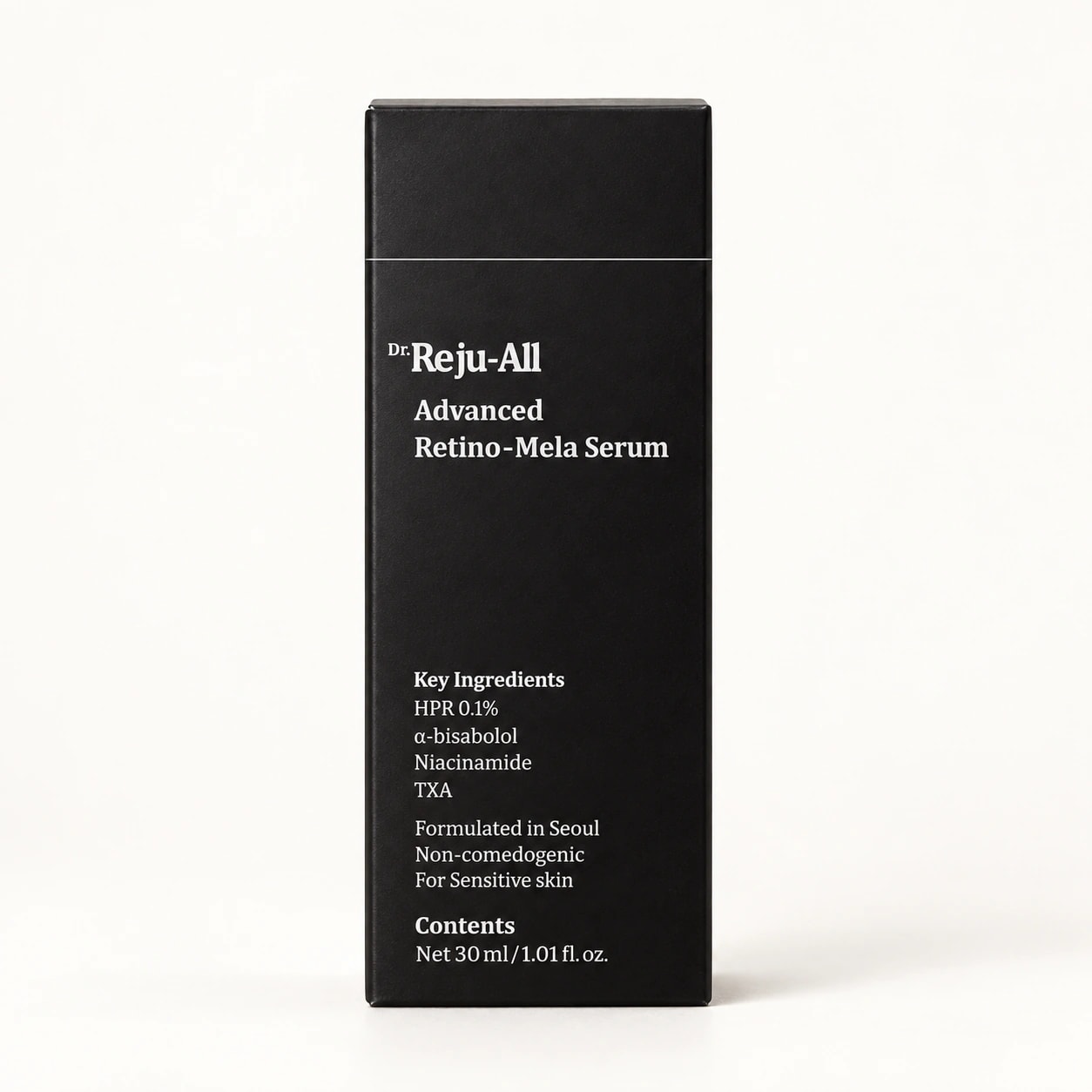 Dr. Reju-All Advanced Retino-Mela Serum — 30 ml — imagem ilustrativa do produto gerada a partir da embalagem real.