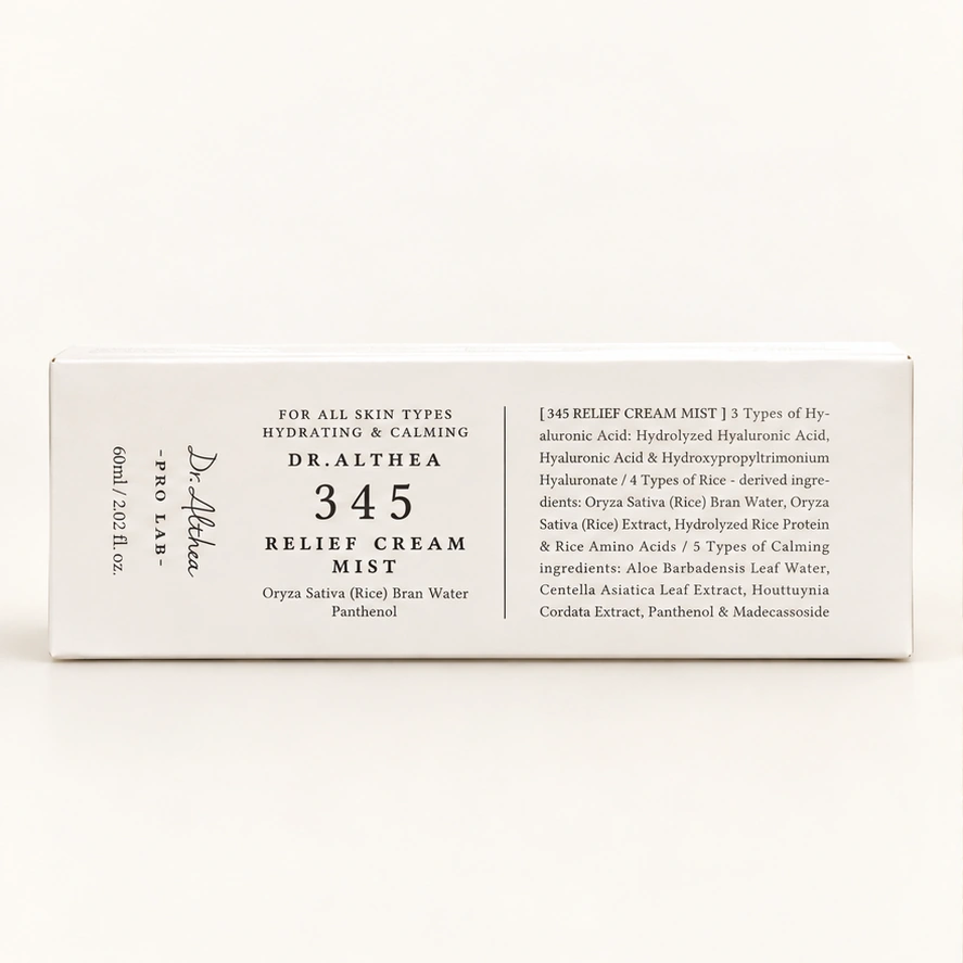 Dr. Althea 345 Relief Cream Mist — 60 ml — imagem ilustrativa do produto gerada a partir da embalagem real.