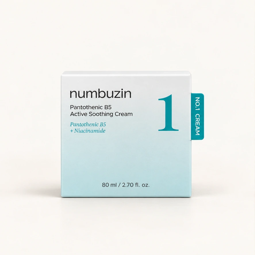 numbuzin No. 1 Pantothenic B5 Active Soothing Cream — 80 ml — imagem ilustrativa do produto gerada a partir da embalagem real.