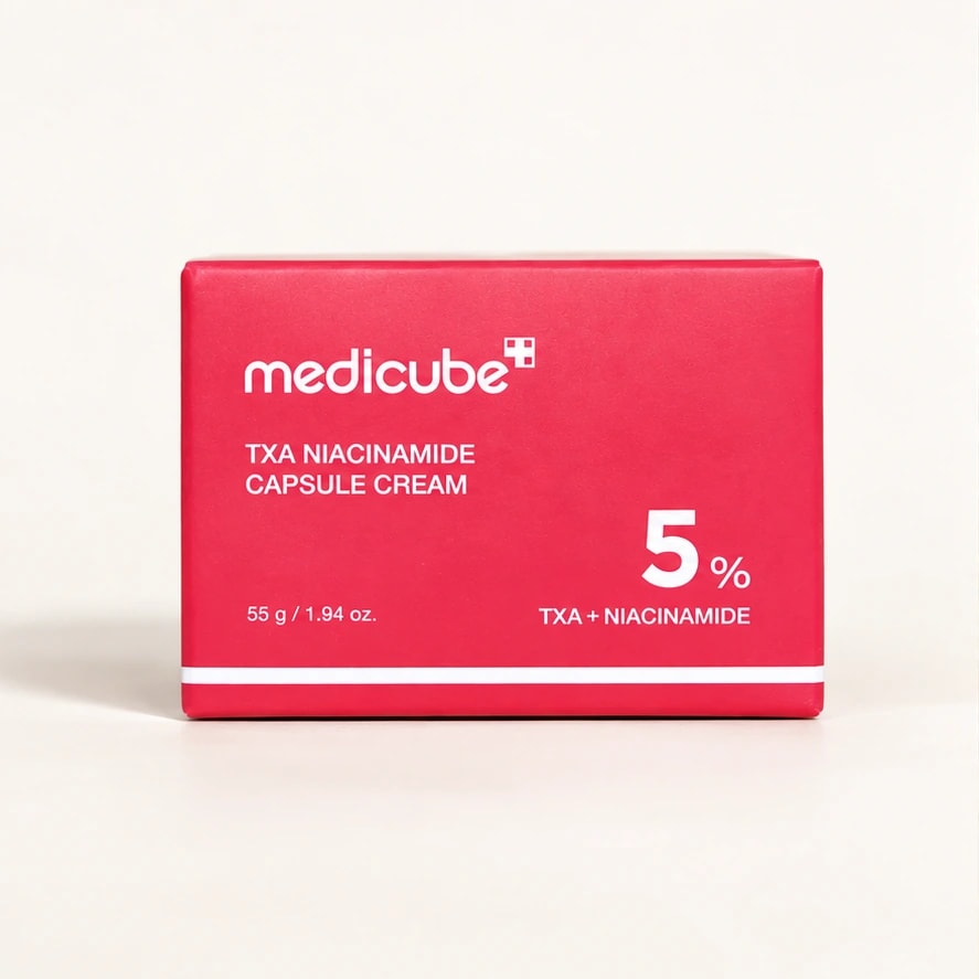 Medicube TXA Niacinamide Capsule Cream — 55 g — imagem ilustrativa do produto gerada a partir da embalagem real.
