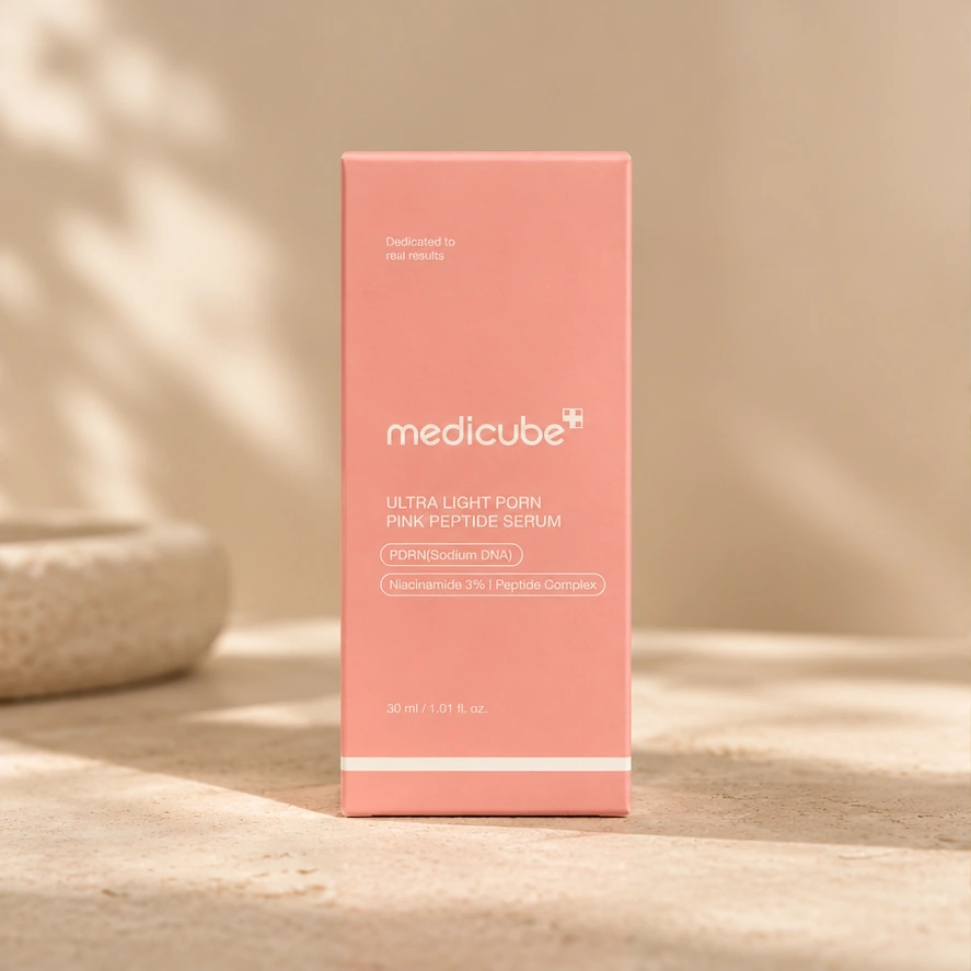 Medicube Ultra Light PDRN Pink Peptide Serum — 30 ml — imagem ilustrativa do produto gerada a partir da embalagem real.