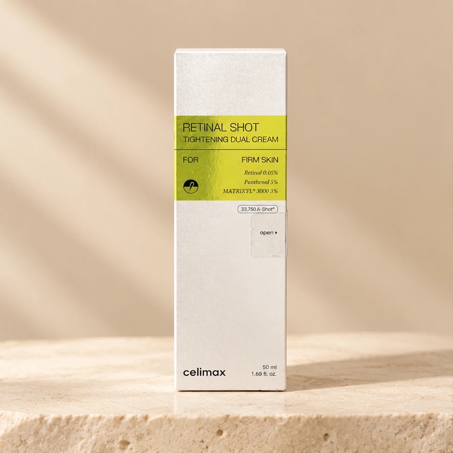 Celimax Retinal Shot Tightening Dual Cream — 50 ml — imagem ilustrativa do produto gerada a partir da embalagem real.