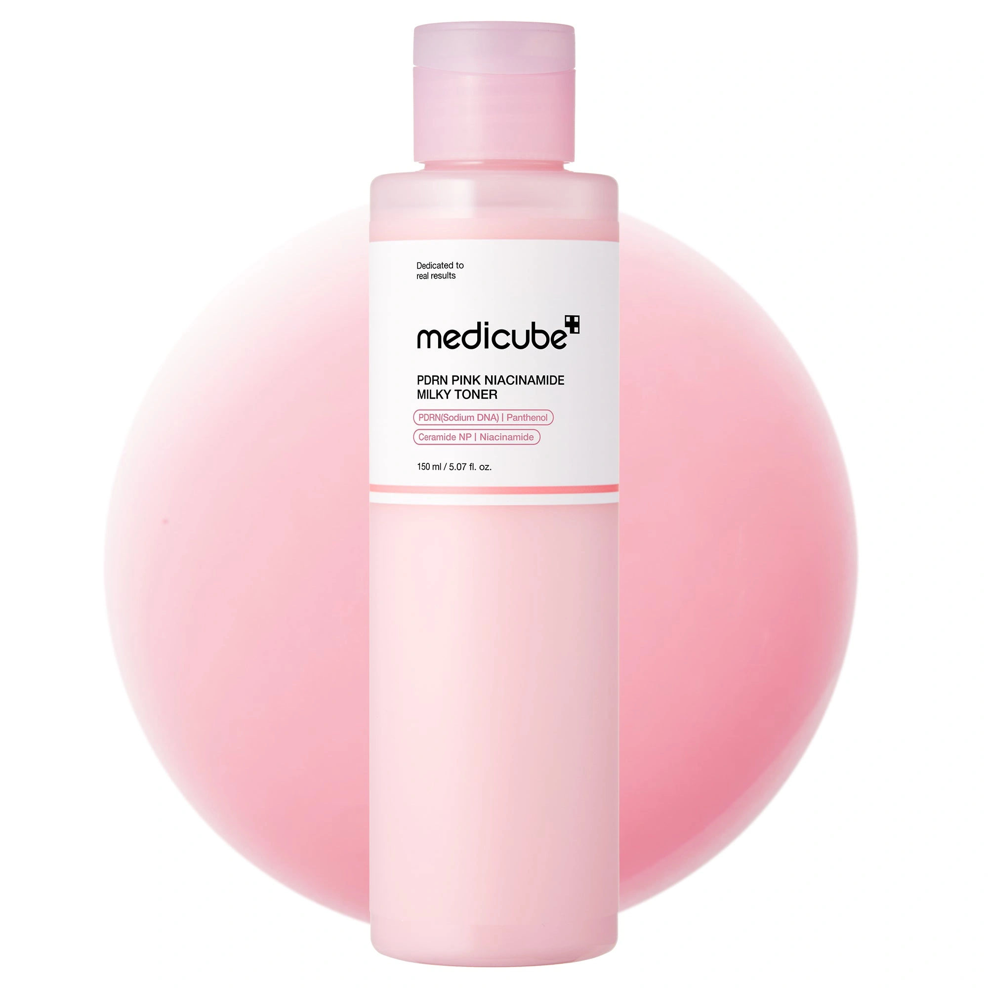 Medicube PDRN Pink Niacinamaide Milky Toner 150ml — fotografia do produto.