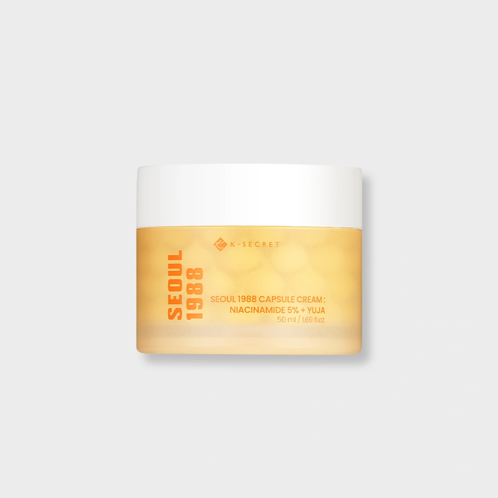 K-SECRET Seoul 1988 Capsule Cream Niacinamide 5% + Yuja de 50ml — fotografia oficial da marca.
