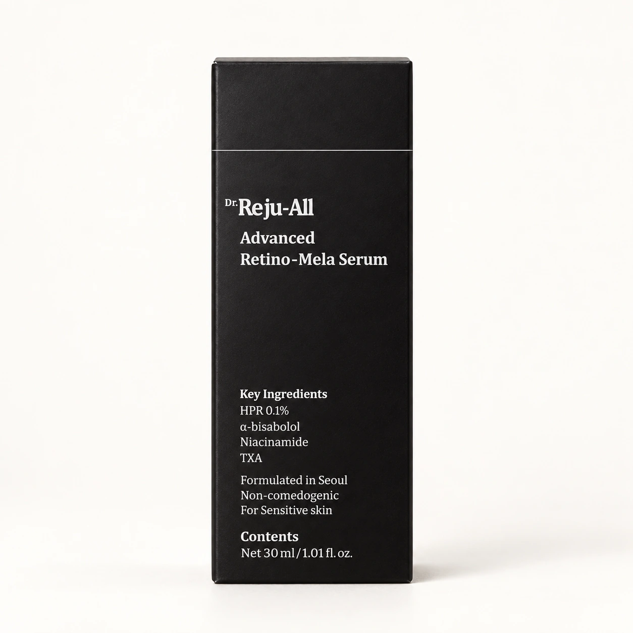 Dr. Reju-All Advanced Retino-Mela Serum — 30 ml — imagem ilustrativa do produto gerada a partir da embalagem real.