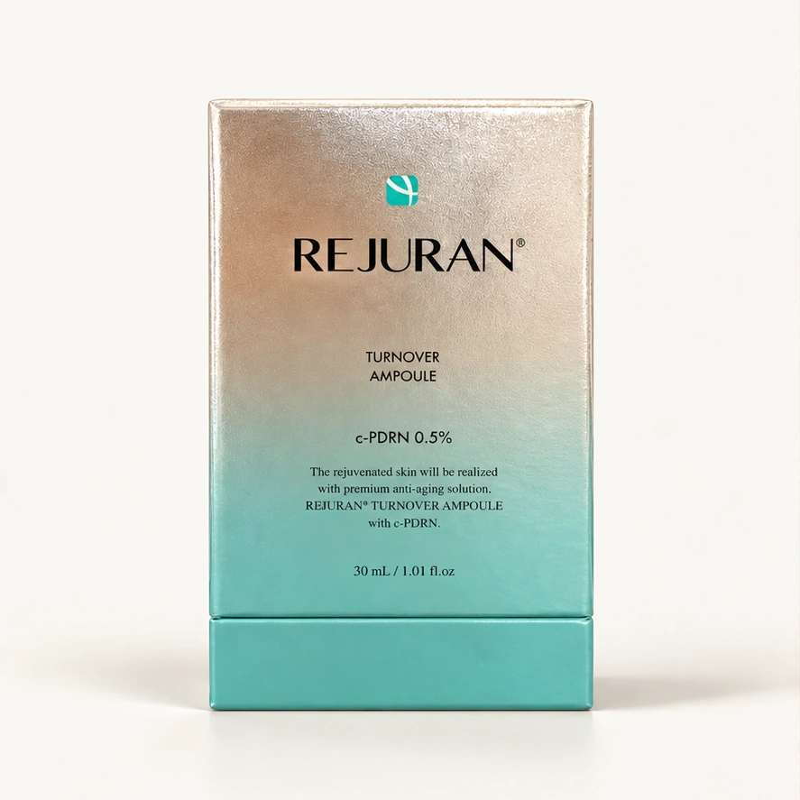 REJURAN Turnover Ampoule — 30 ml — imagem ilustrativa do produto gerada a partir da embalagem real.