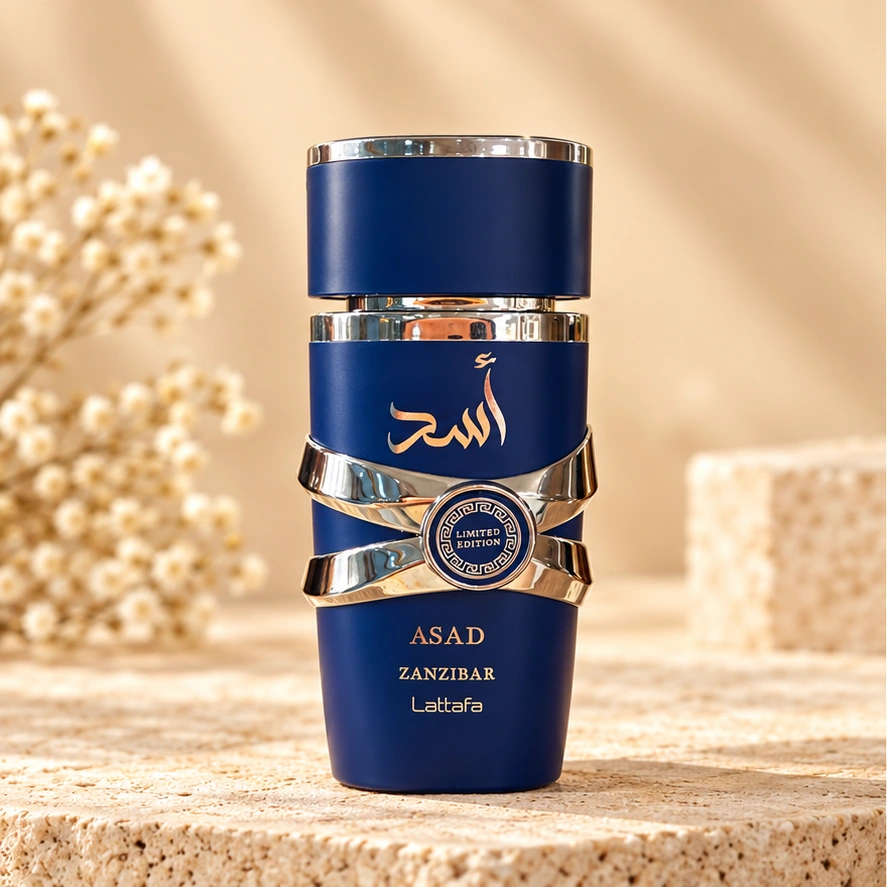 Lattafa Asad Zanzibar Limited Edition — imagem profissional ilustrativa do produto.