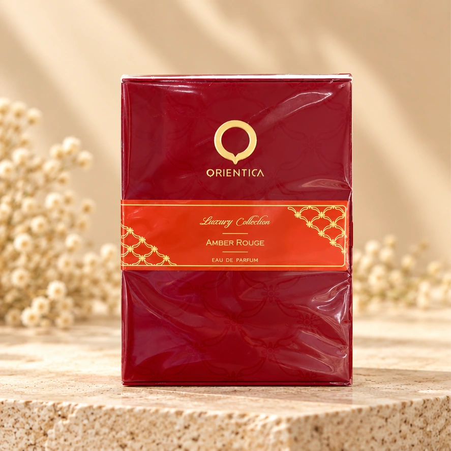 Orientica Amber Rouge Eau de Parfum — imagem profissional ilustrativa do produto.
