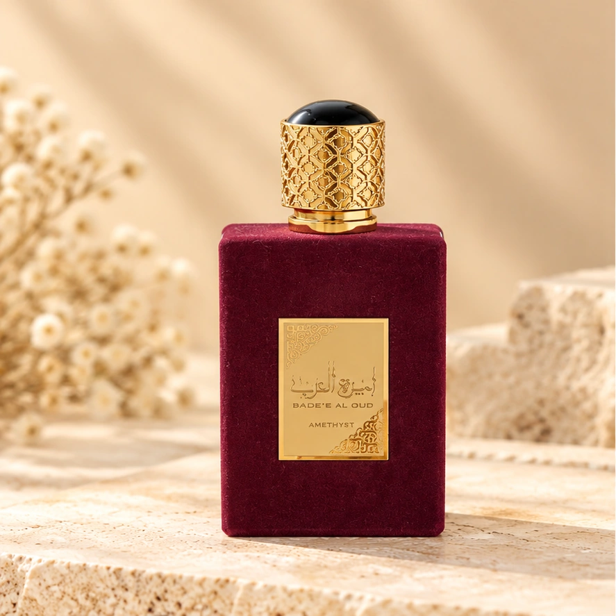 Lattafa Bade'e Al Oud Amethyst — imagem profissional ilustrativa do produto.