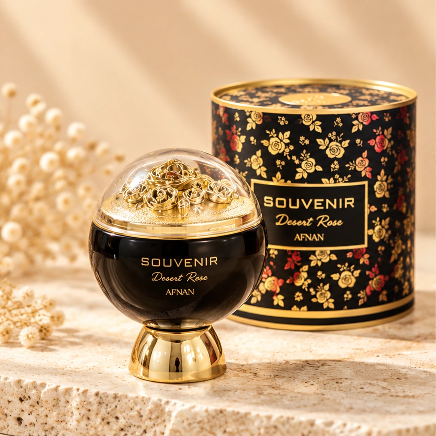 Afnan Souvenir Desert Rose — 100 ml — imagem profissional ilustrativa do produto.