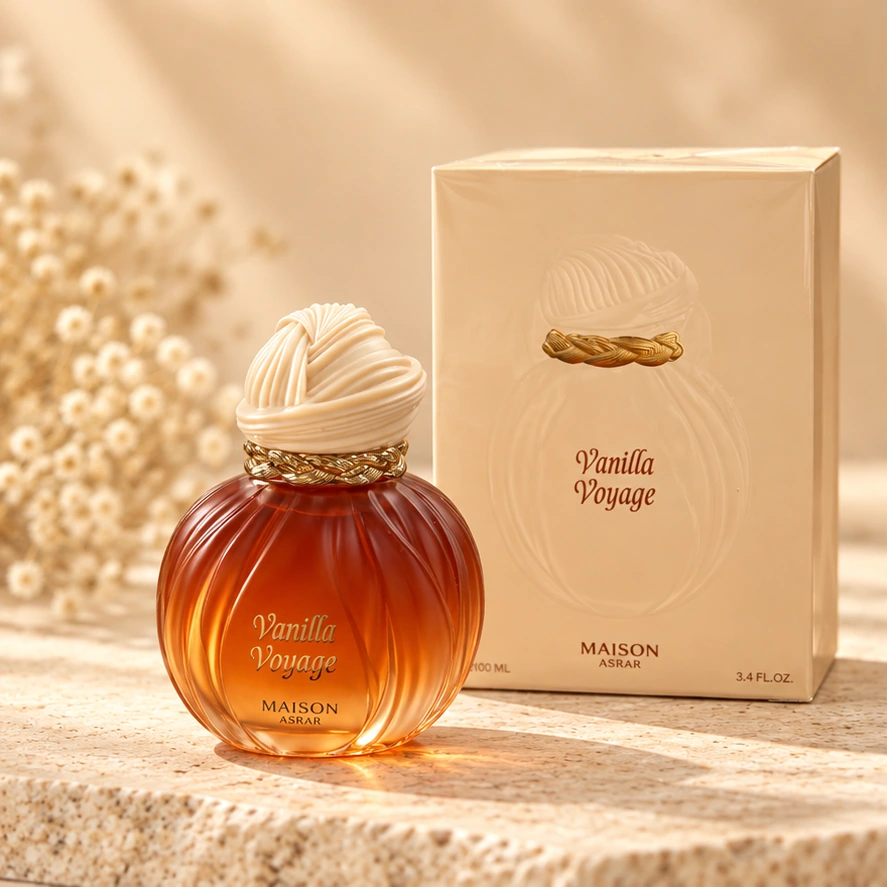 Maison Asrar Vanilla Voyage — imagem profissional ilustrativa do produto.