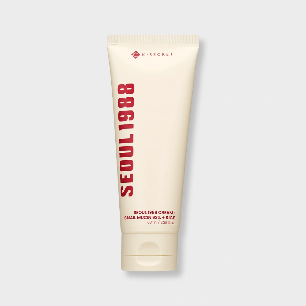 K-SECRET Seoul 1988 Cream Snail Mucin 93% + Rice de 100ml — fotografia oficial da marca.